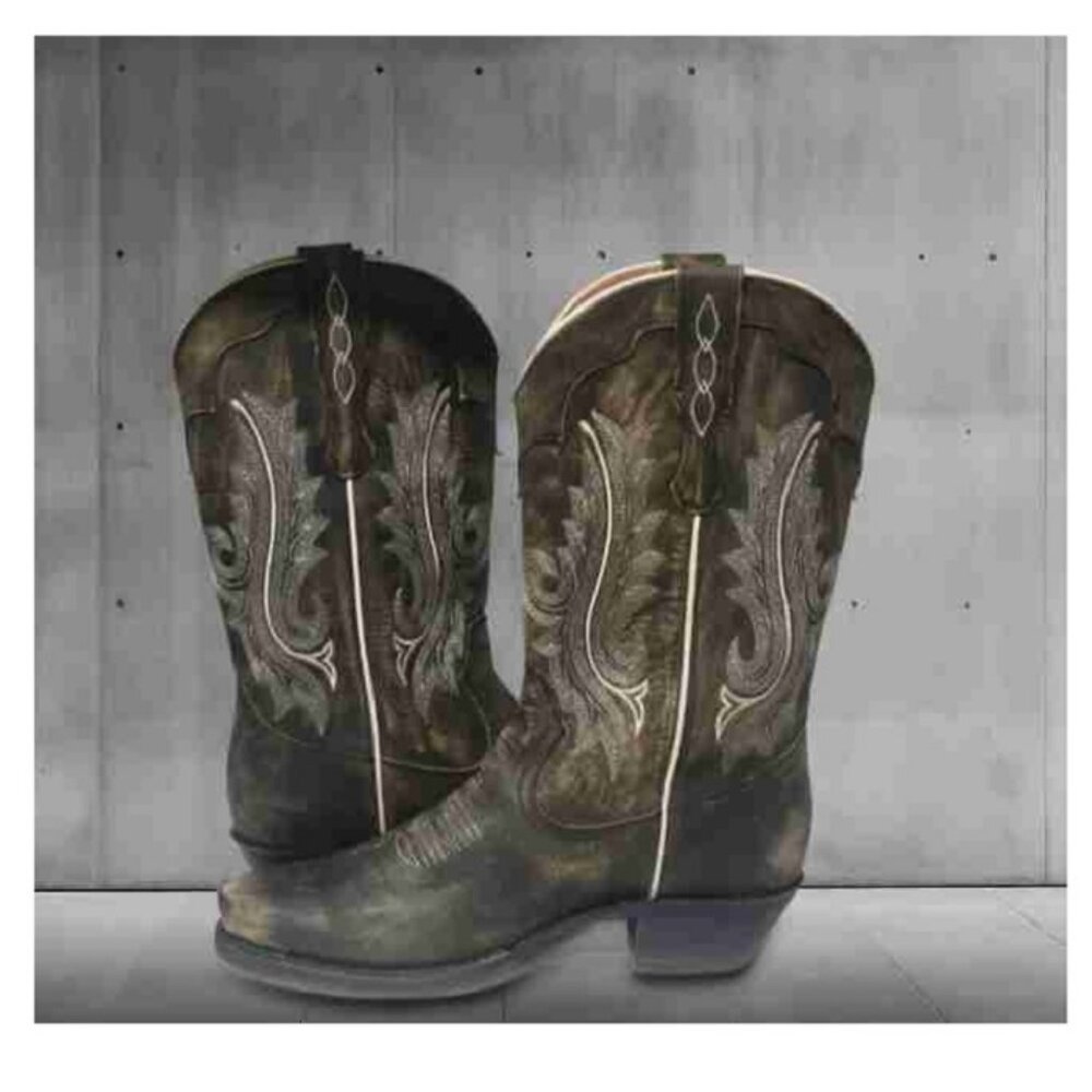Womens Dark Brown Colors Western Boots